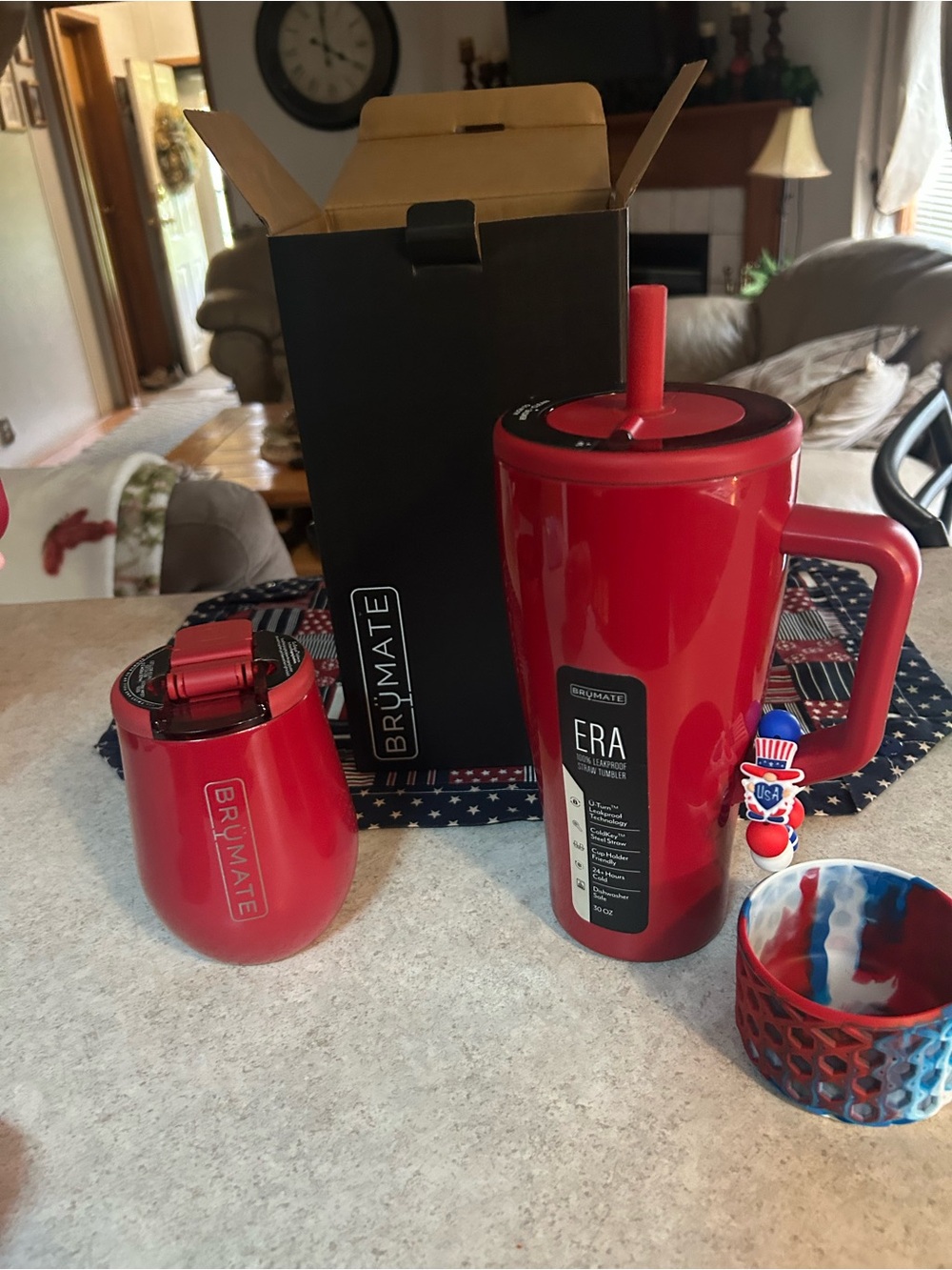 Brumate Red ERA Travel Mug and Wine Tumbler Set